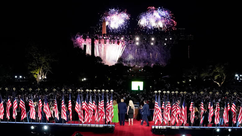Final night of 2020 RNC ends with fireworks display over Washington Monument