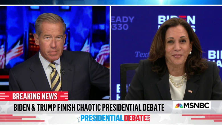 Kamala Harris hits Trump for not condemning white supremacists