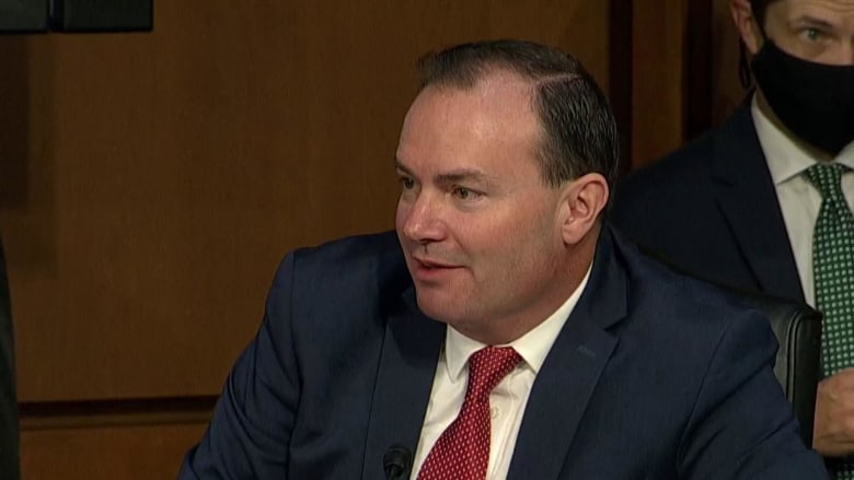 Sen. Lee speaks at confirmation hearing after testing positive for Covid earlier this month