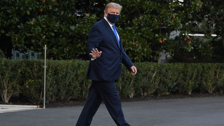 Watch: Trump boards Marine One, flies to Walter Reed for observation