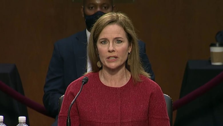 Amy Coney Barrett pressed on past Supreme Court rulings in confirmation hearing