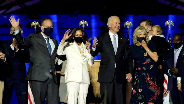 Highlights from Biden and Harris' victory speeches (fireworks included)