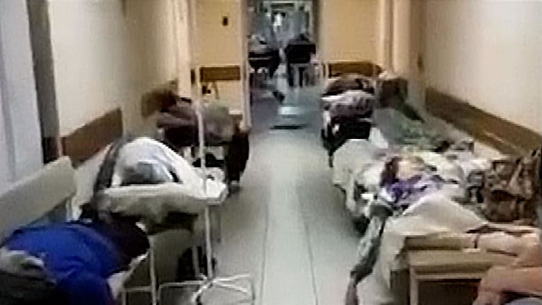 Russian hospital overwhelmed by Covid-19 cases
