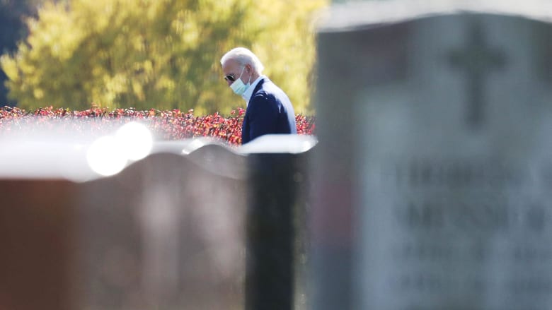 Biden visits late son Beau's grave after Sunday mass