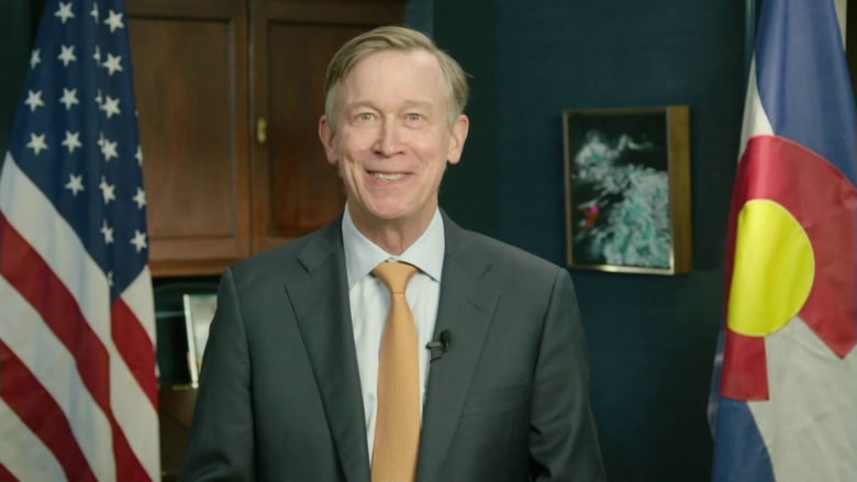 Democrat John Hickenlooper delivers victory speech