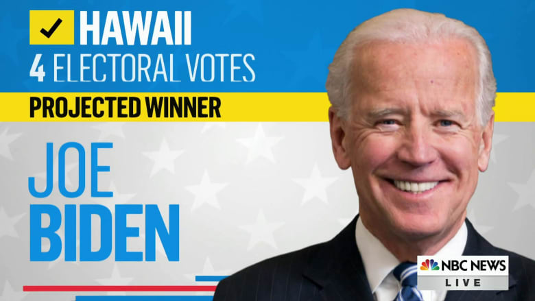 NBC News projects Hawaii win for Biden