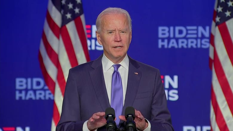 Joe Biden’s lead grows in presidential race as he urges unity