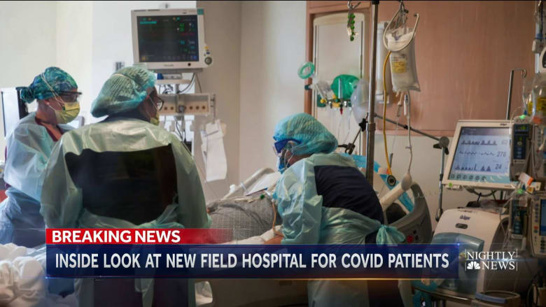 Massachusetts field hospital begins to receive Covid patients