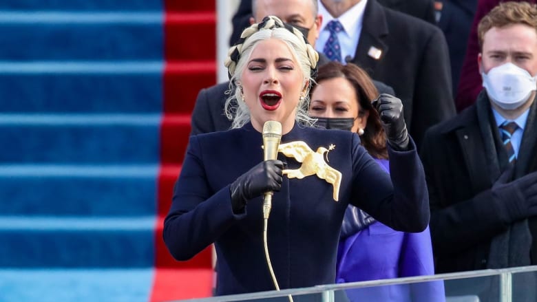 Watch Lady Gaga perform the national anthem at Biden’s inauguration