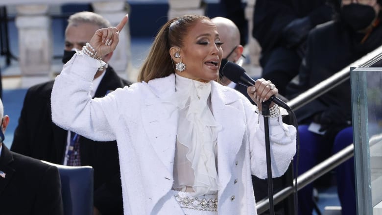Jennifer Lopez performs a patriotic medley at Biden’s inauguration