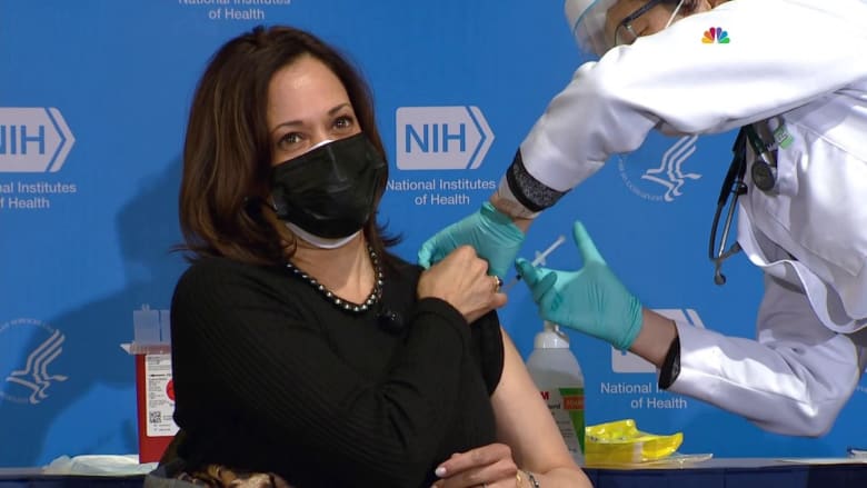 Harris receives second dose of Covid-19 vaccine