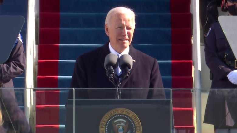 Biden begins inaugural address: 'Democracy has prevailed'