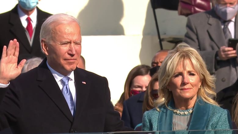 WATCH: Joe Biden is sworn in as President of the United States