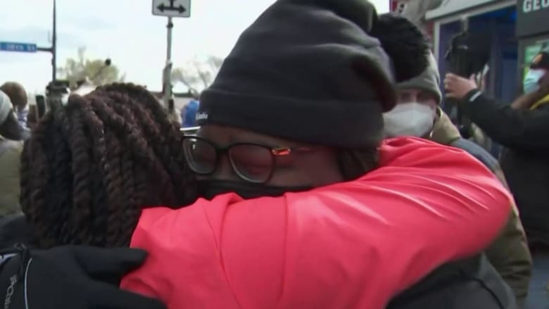 Relief in Minneapolis crowd after Derek Chauvin found guilty