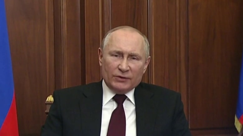 Putin addresses Russia on national TV about Ukraine crisis