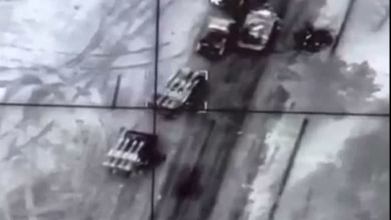 Video shows drone strike on Russian missile system, military chief says