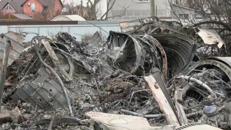 Unidentified warplane that Ukraine claims was shot down Friday