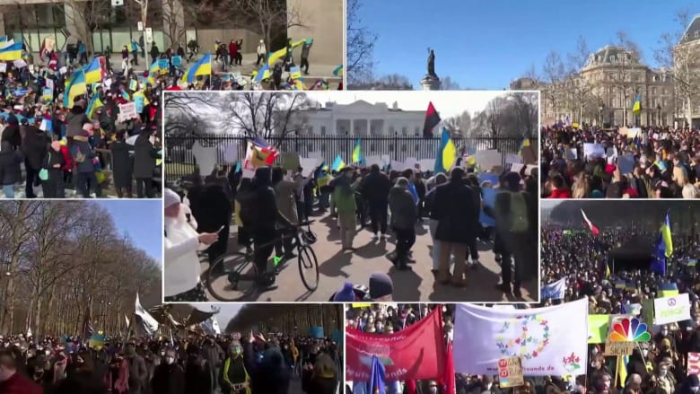 Protests around the world in support of Ukraine