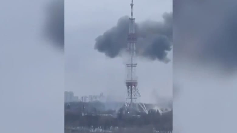 Dozens of civilians dead after Kyiv TV tower struck, explosion at Kharkiv government building