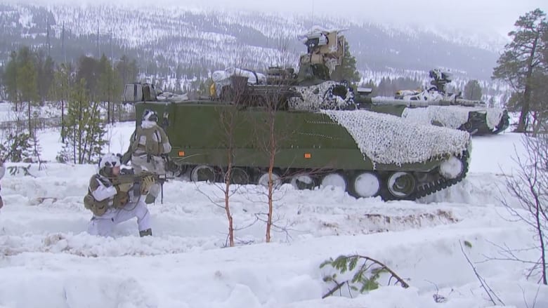 Video shows Finland and Sweden joining NATO military exercises in Norway
