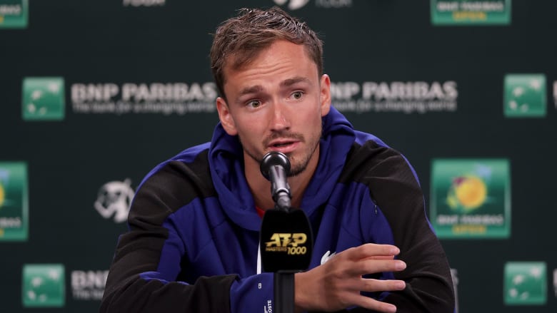 Men's tennis world No. 1 Daniil Medvedev says he wants worldwide peace