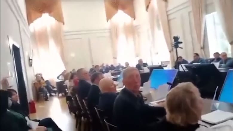 Russian deputy denounces war in Ukraine at packed council meeting