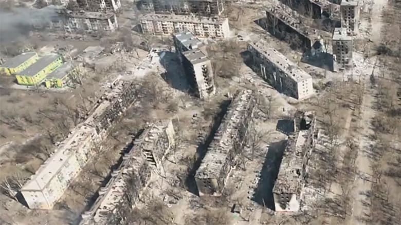 Watch: Drone footage shows damage to Mariupol residential area after Russian shelling