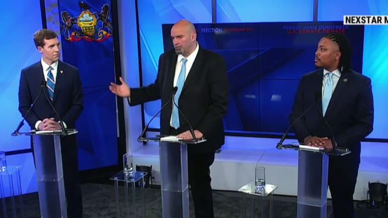 Pennsylvania Democrats clash during Senate primary debate