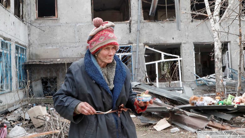 Mariupol residents shelter in bombed-out orphanage