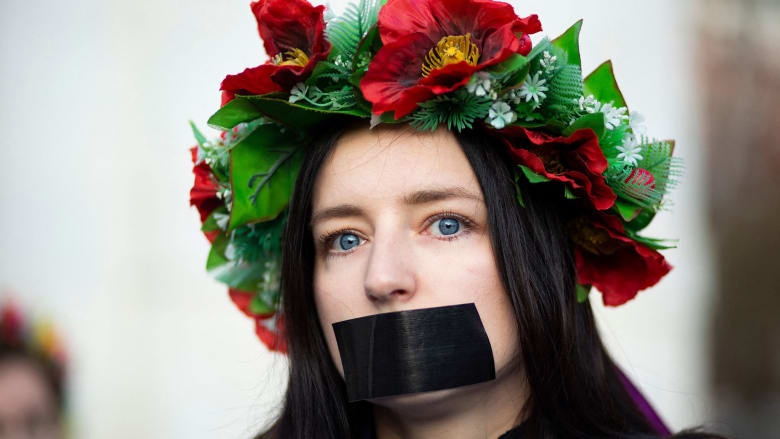 Protesters in New York condemn alleged Russian sexual violence in Ukraine