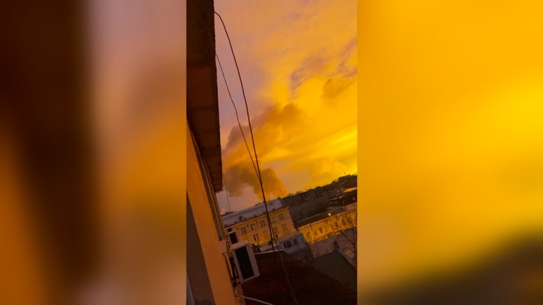 Explosions light up sky over Odesa as Russian missiles hit city