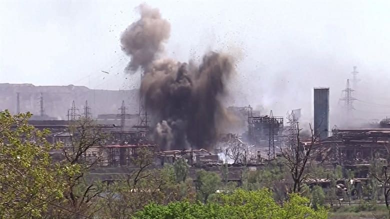 Huge explosion rocks Azovstal steel plant as Russian bombardment continues