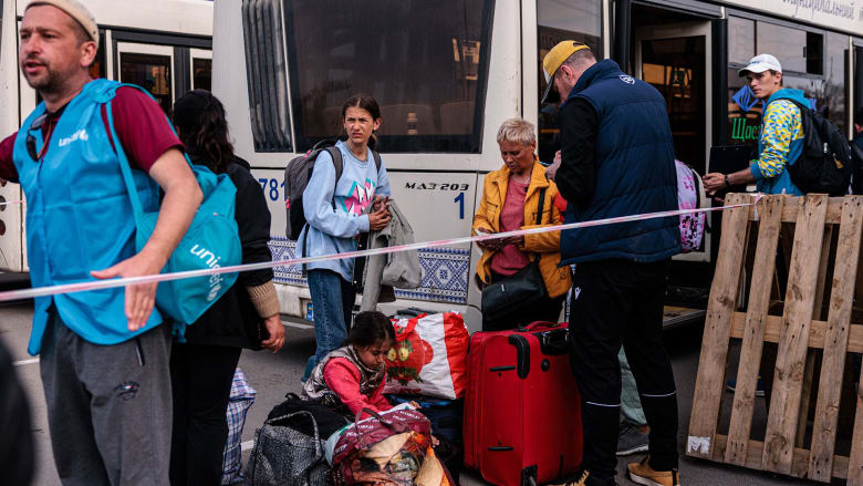 Mariupol steel plant evacuees reach safety in Zaporizhzhia