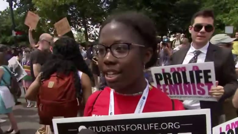 Anti-abortion youth activist celebrates Roe v. Wade decision