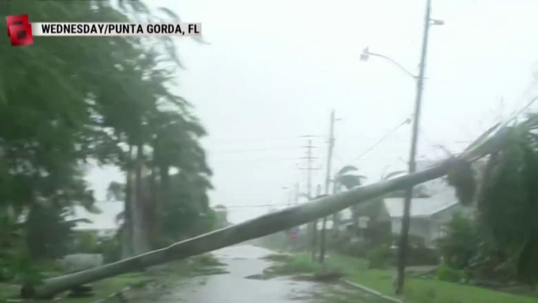 Impassable roads, flooding, power lines down, Charlotte County sheriff says