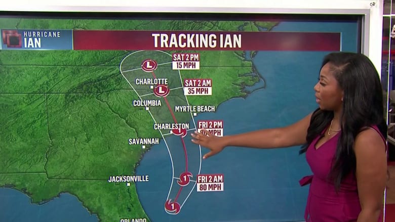 Ian strengthened to Category 1 hurricane headed toward Georgia, Carolinas