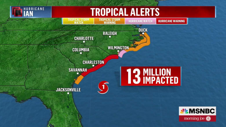 Hurricane Ian strengthens as it takes aim at South Carolina
