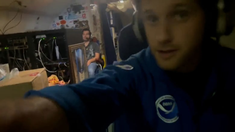 Watch: Engineer endures ‘roughest flight’ of his career into Hurricane Ian