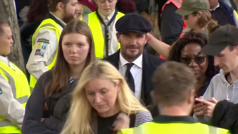 ‘Today is meant to be shared,’ David Beckham says before paying respects