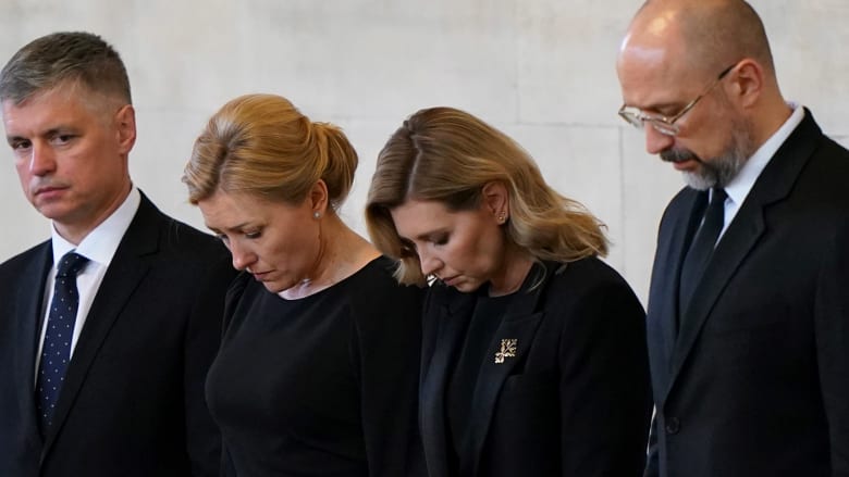 Ukraine’s first lady pays royal respects at Westminster Hall