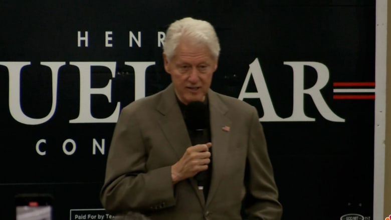 Bill Clinton campaigns in support of Democratic congressional candidates