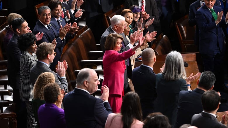 Biden begins speech thanking congressional leaders, Nancy Pelosi