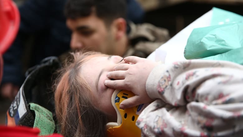 Video shows two children rescued from building rubble after deadly earthquake in Turkey