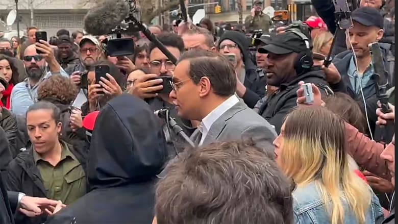 Santos makes an appearance at pro-Trump protest in NYC