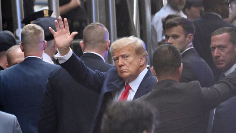 Trump arrives at courthouse for processing ahead of arraignment
