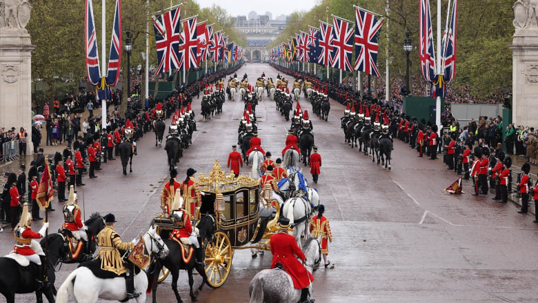 See Charles and Camilla's procession to Westminster Abbey