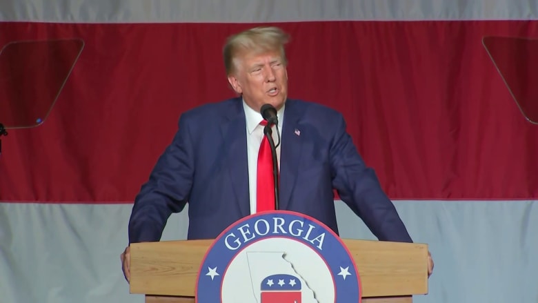 Trump in Florida ahead of arraignment tomorrow