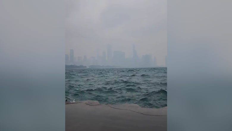 Videos capture smoke blanketing the Midwest as Canadian wildfires rage on
