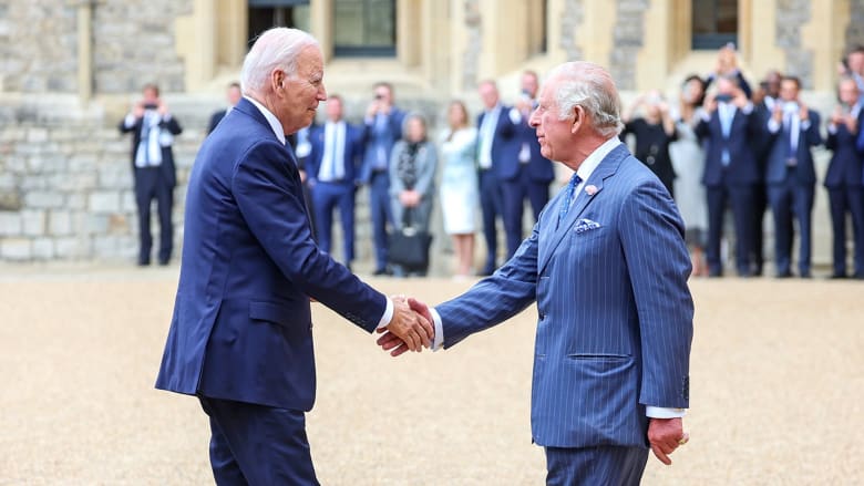 King Charles III welcomes Biden at Windsor Castle