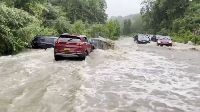 Dangerous flash flooding causing states of emergency in Northeast